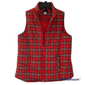 WOMENS VEST RED WINTER JACKET PUFFER SIZE SMALL
